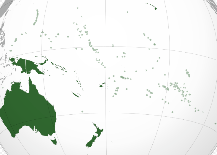 Map of Australia & Oceania